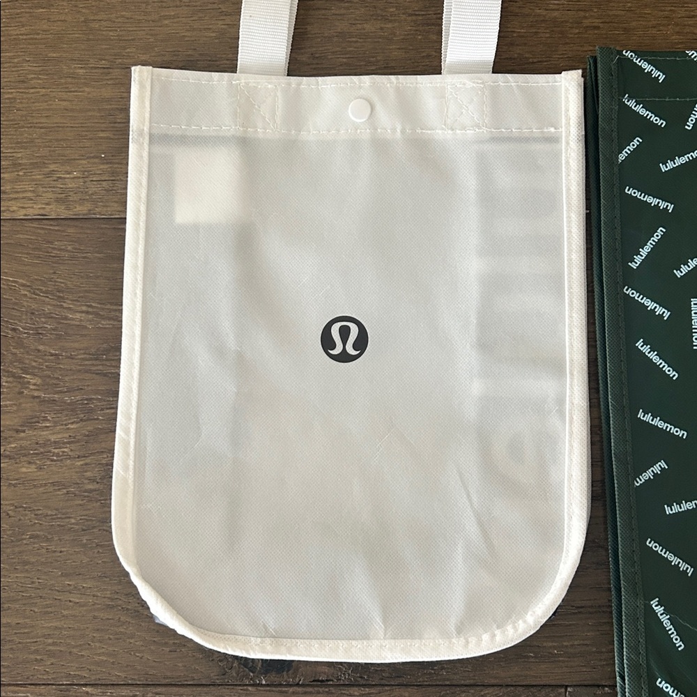 Lululemon Reusable Bag- Set of 3 White, Green, Red - Picture 5 of 7